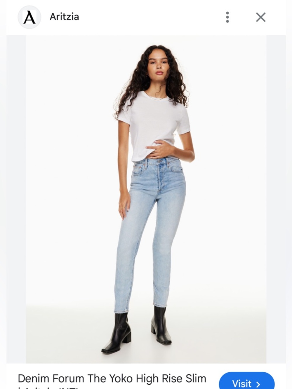 Denim Forum Yoko High Rise Slim Size 26